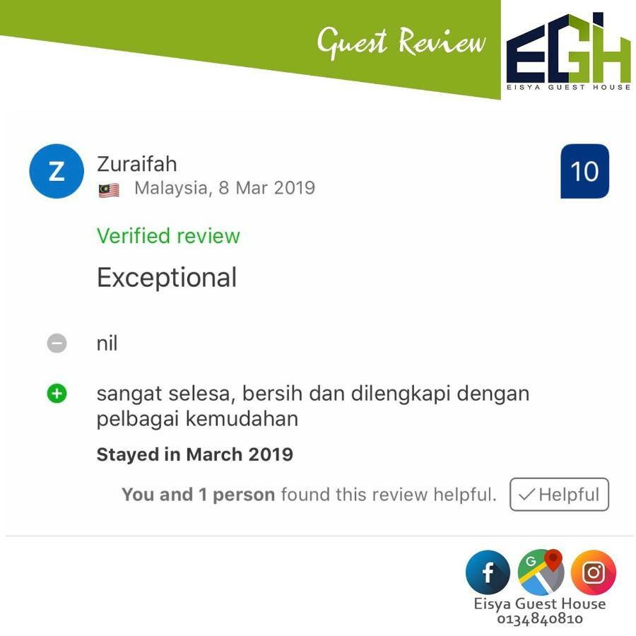 Eisya Guest House Arau Exterior foto